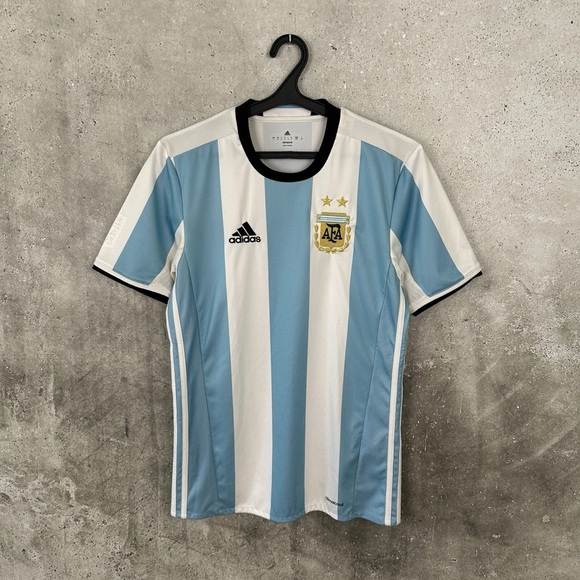 Adidas Argentina Soccer Jersey Size Small Color Blue and White - Picture 1 of 5
